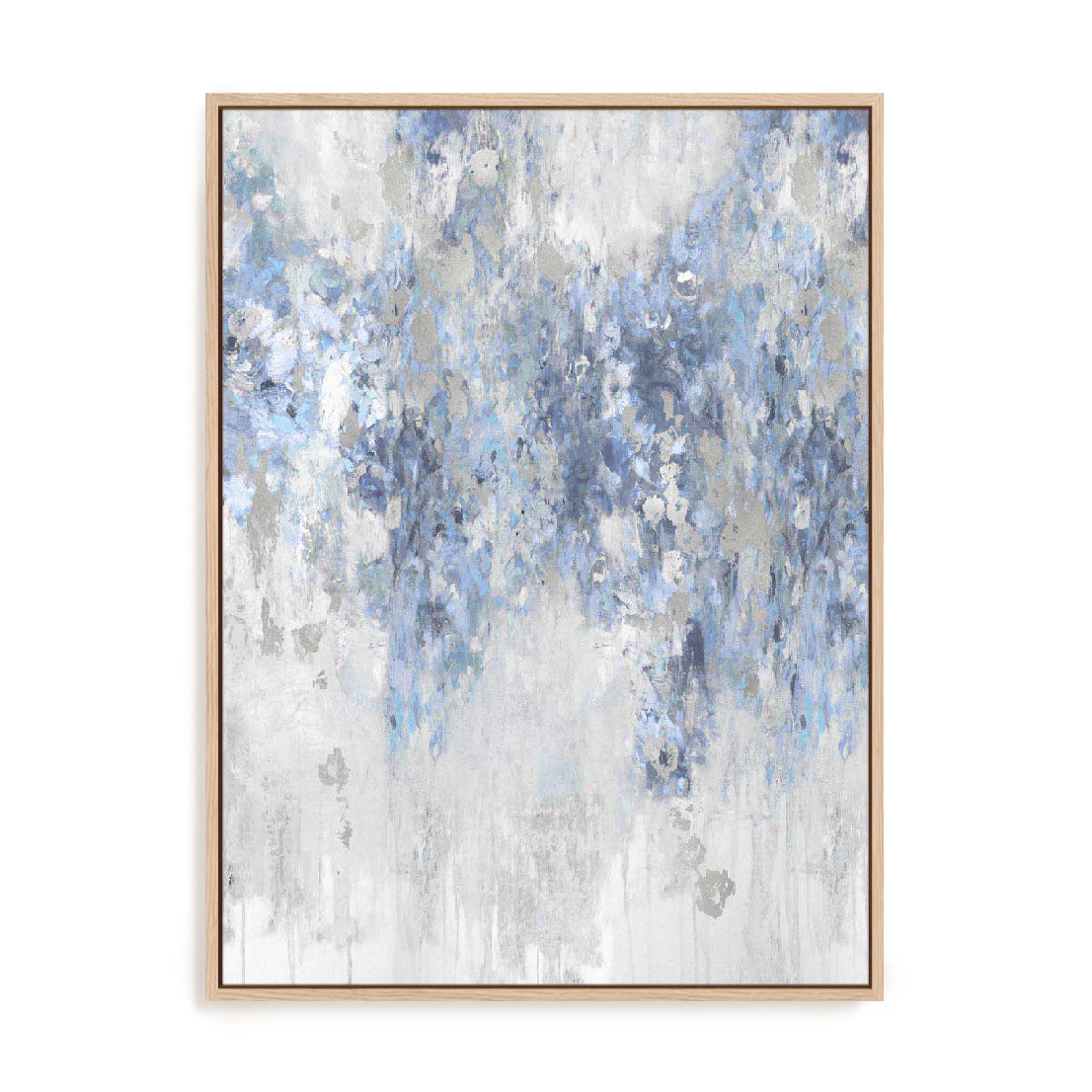 Cascade Blue with Silver Wall Art