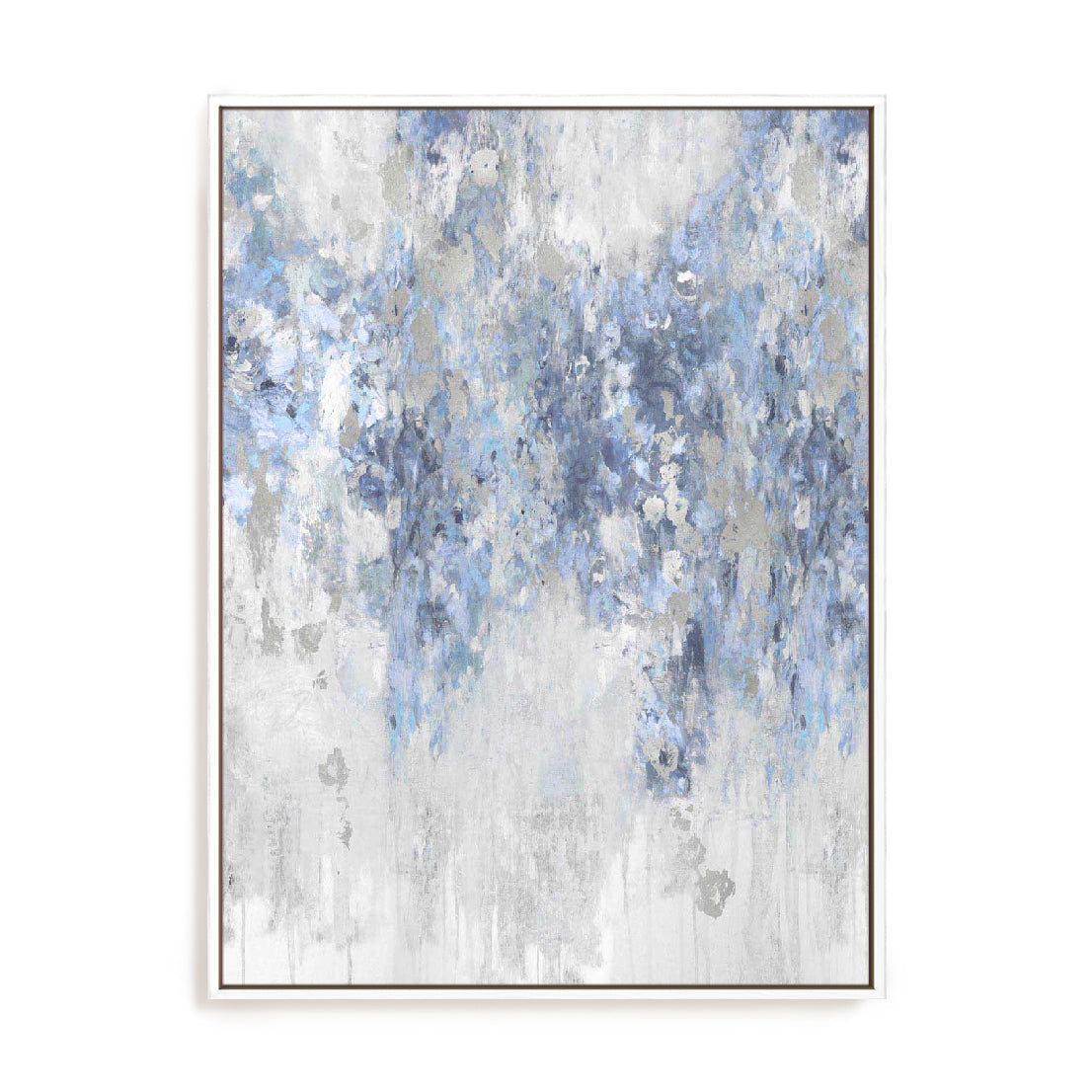 Cascade Blue with Silver Wall Art