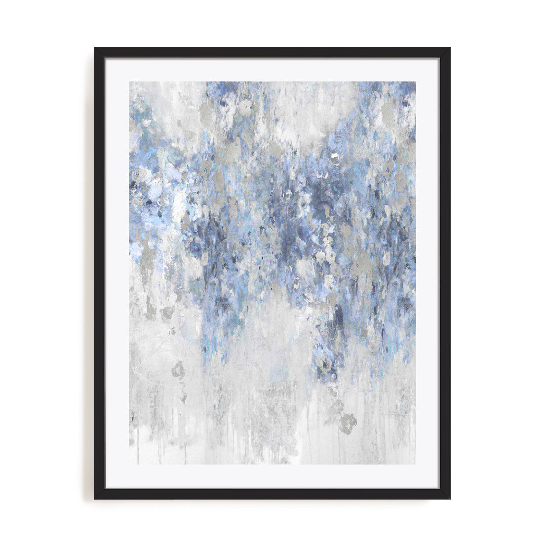 Cascade Blue with Silver Wall Art