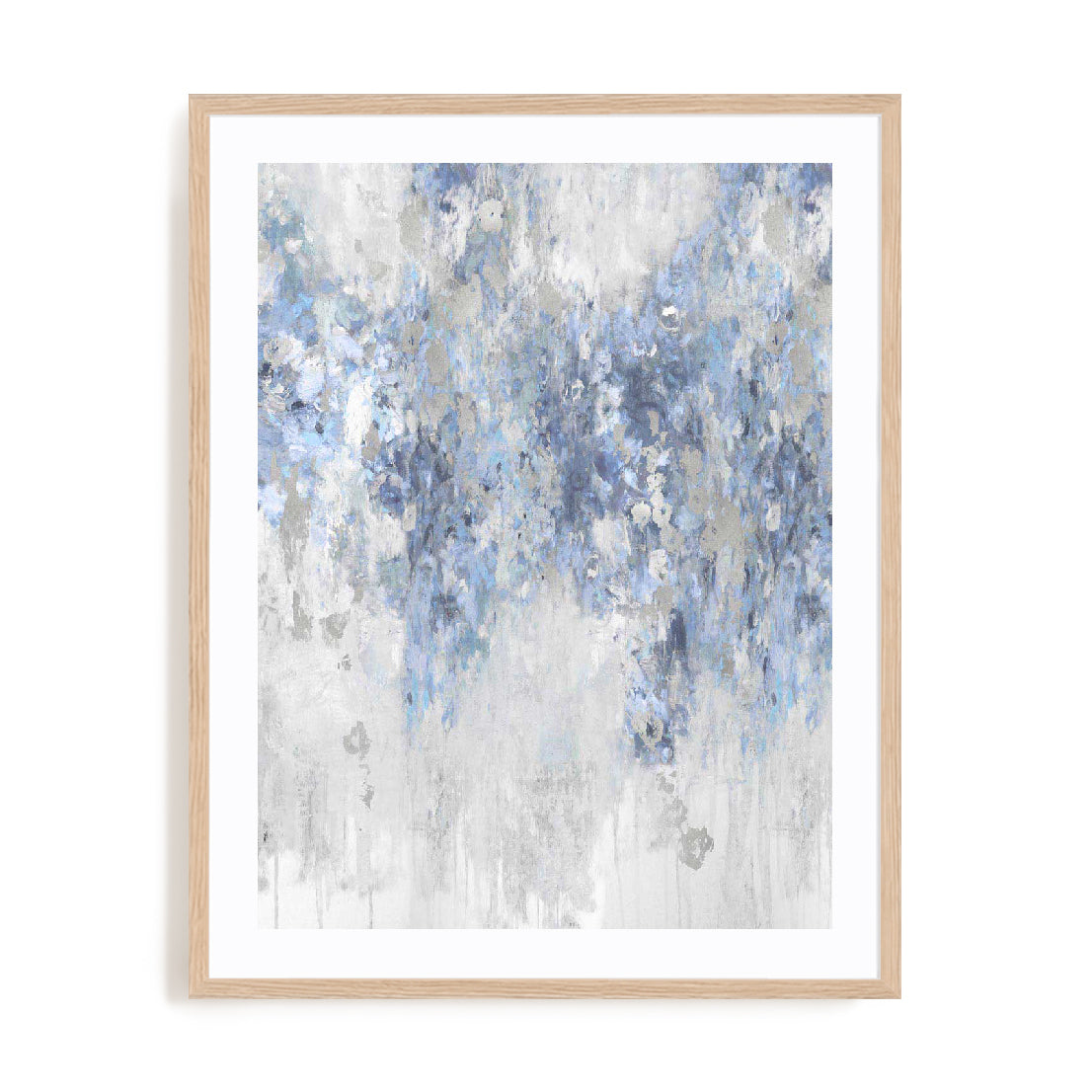 Cascade Blue with Silver Wall Art