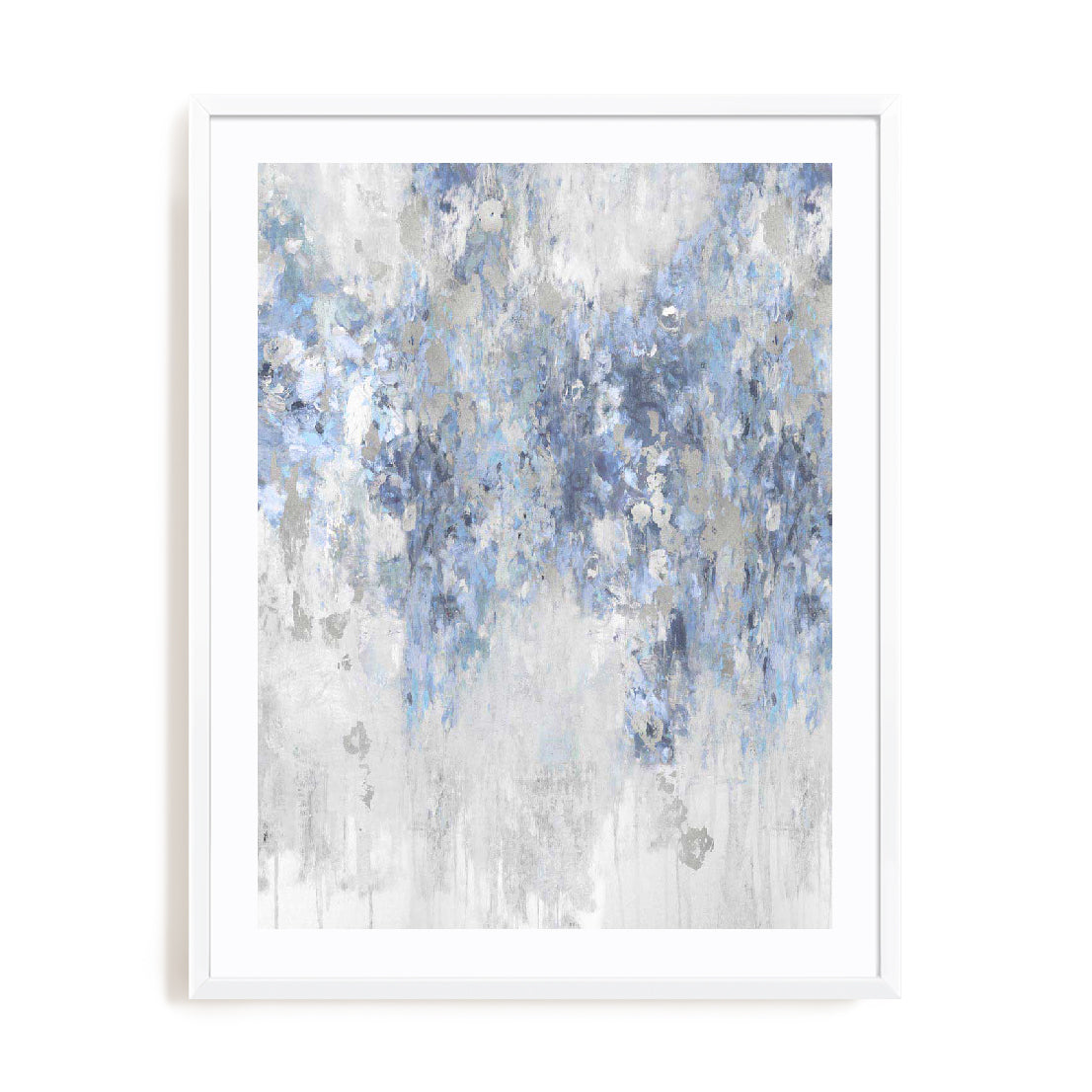 Cascade Blue with Silver Wall Art