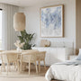Cascade Blue with Silver Wall Art