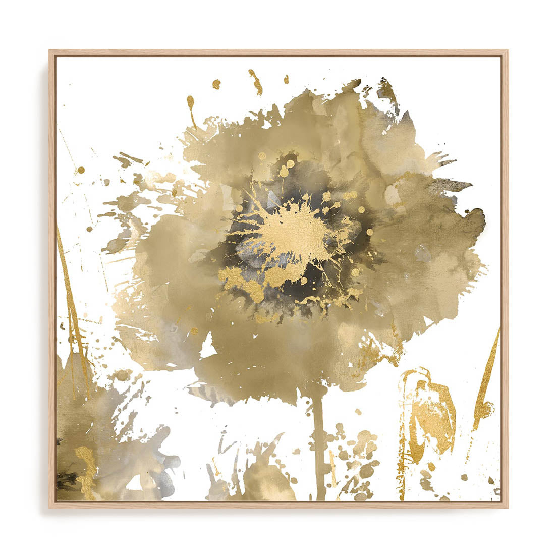  Flower Burst in Gold I Wall Art