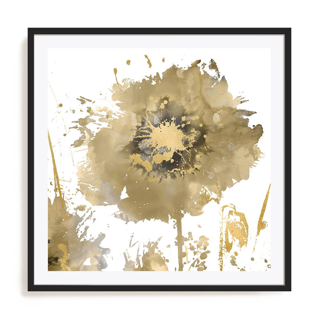  Flower Burst in Gold I Wall Art