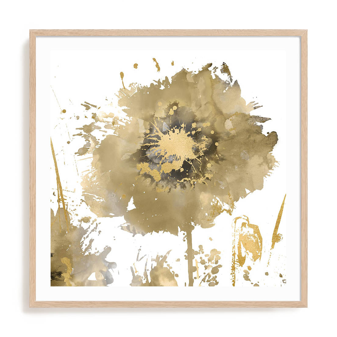  Flower Burst in Gold I Wall Art