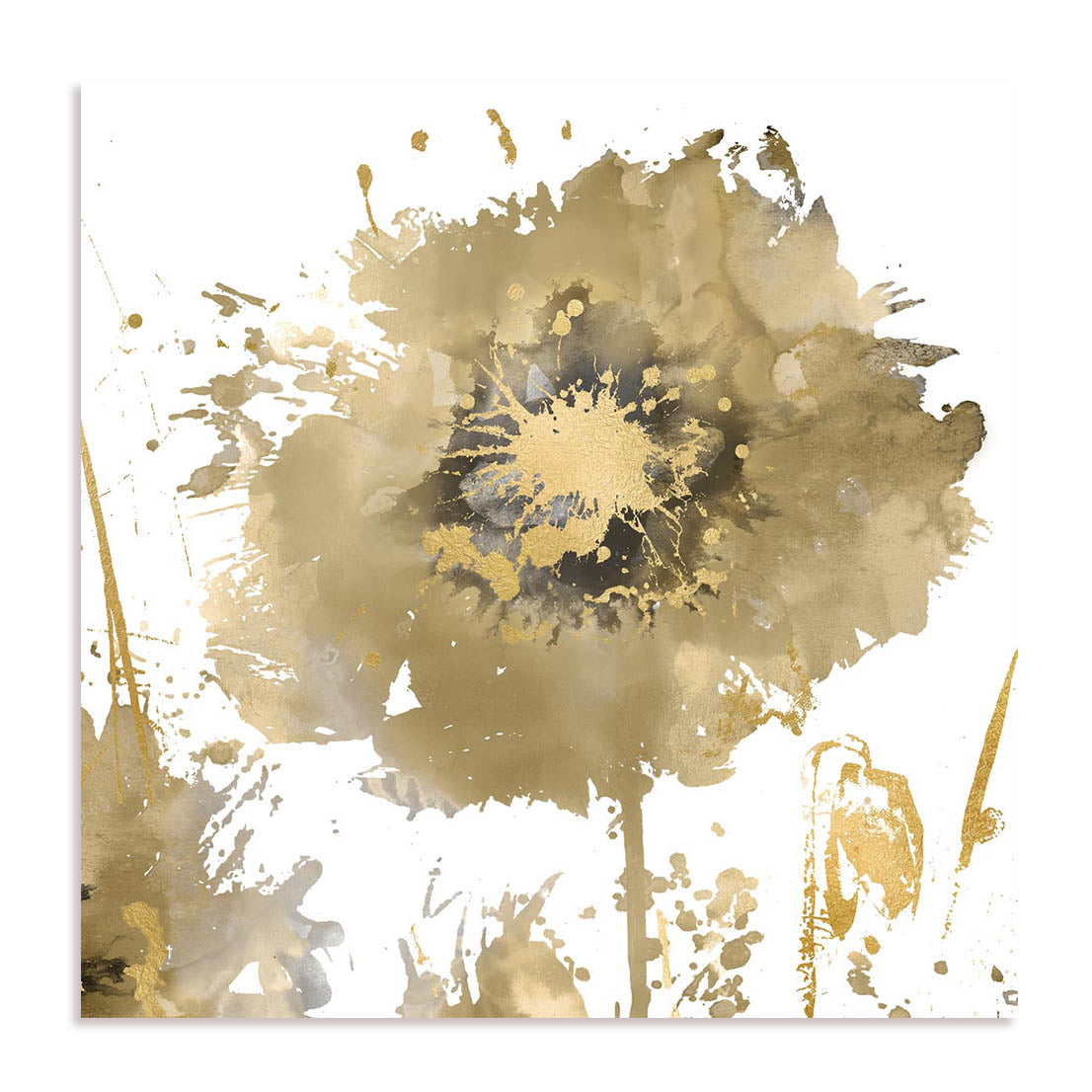  Flower Burst in Gold I Wall Art