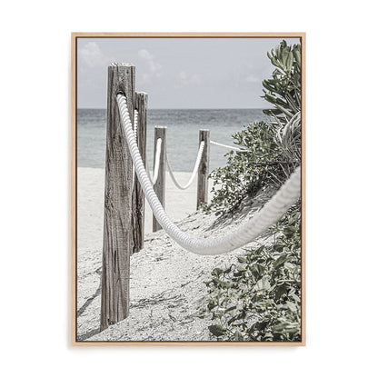 Beach Path with Ropes