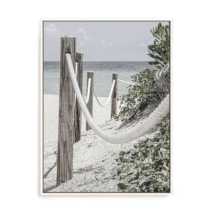 Beach Path with Ropes