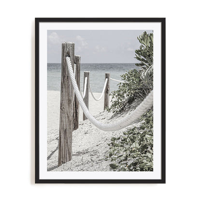 Beach Path with Ropes