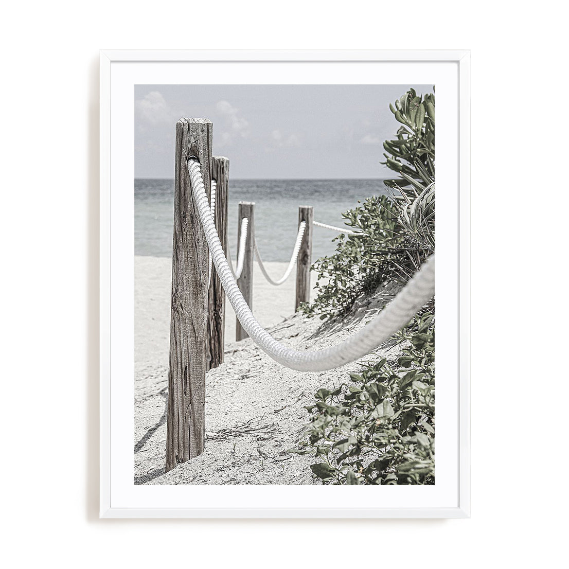 Beach Path with Ropes