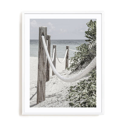 Beach Path with Ropes
