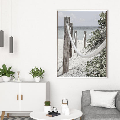 Beach Path with Ropes