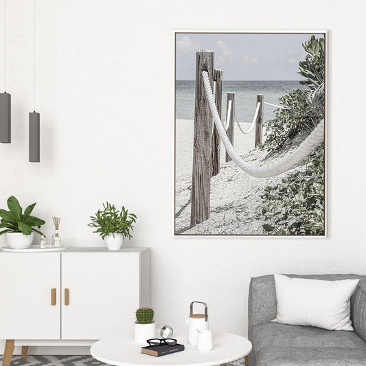Beach Path with Ropes