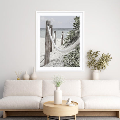 Beach Path with Ropes