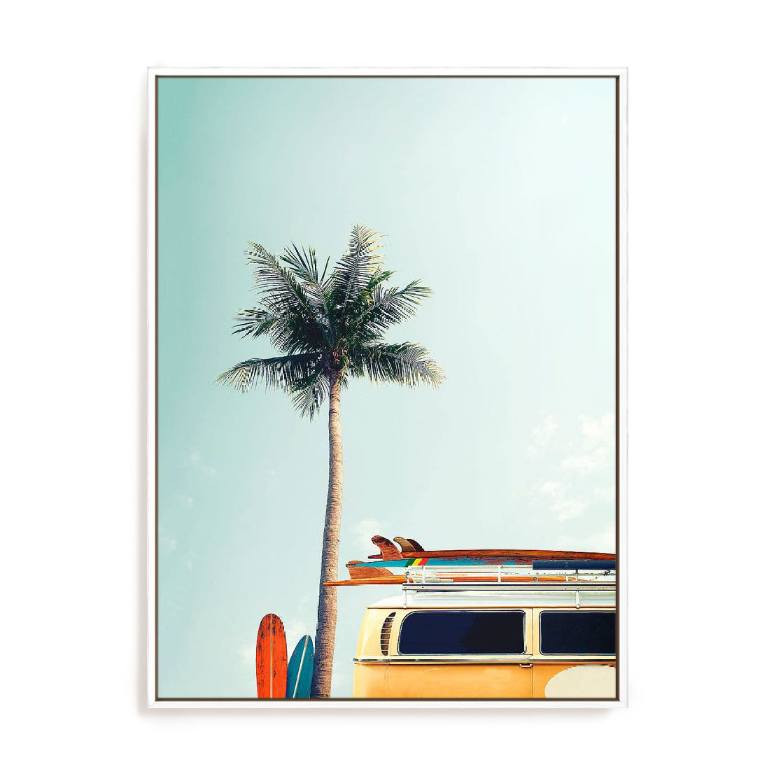 Surf Bus Yellow Wall Art