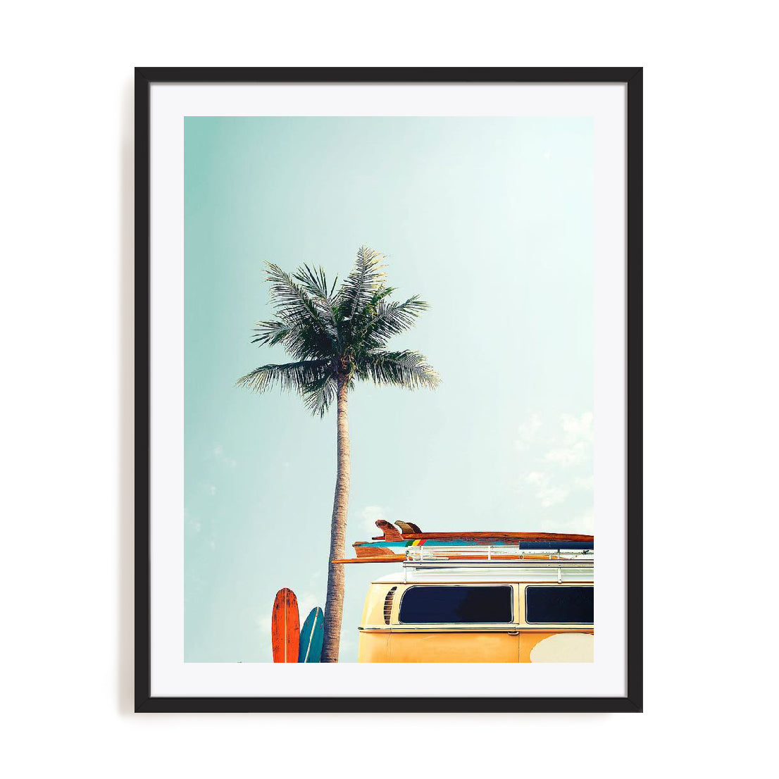 Surf Bus Yellow Wall Art