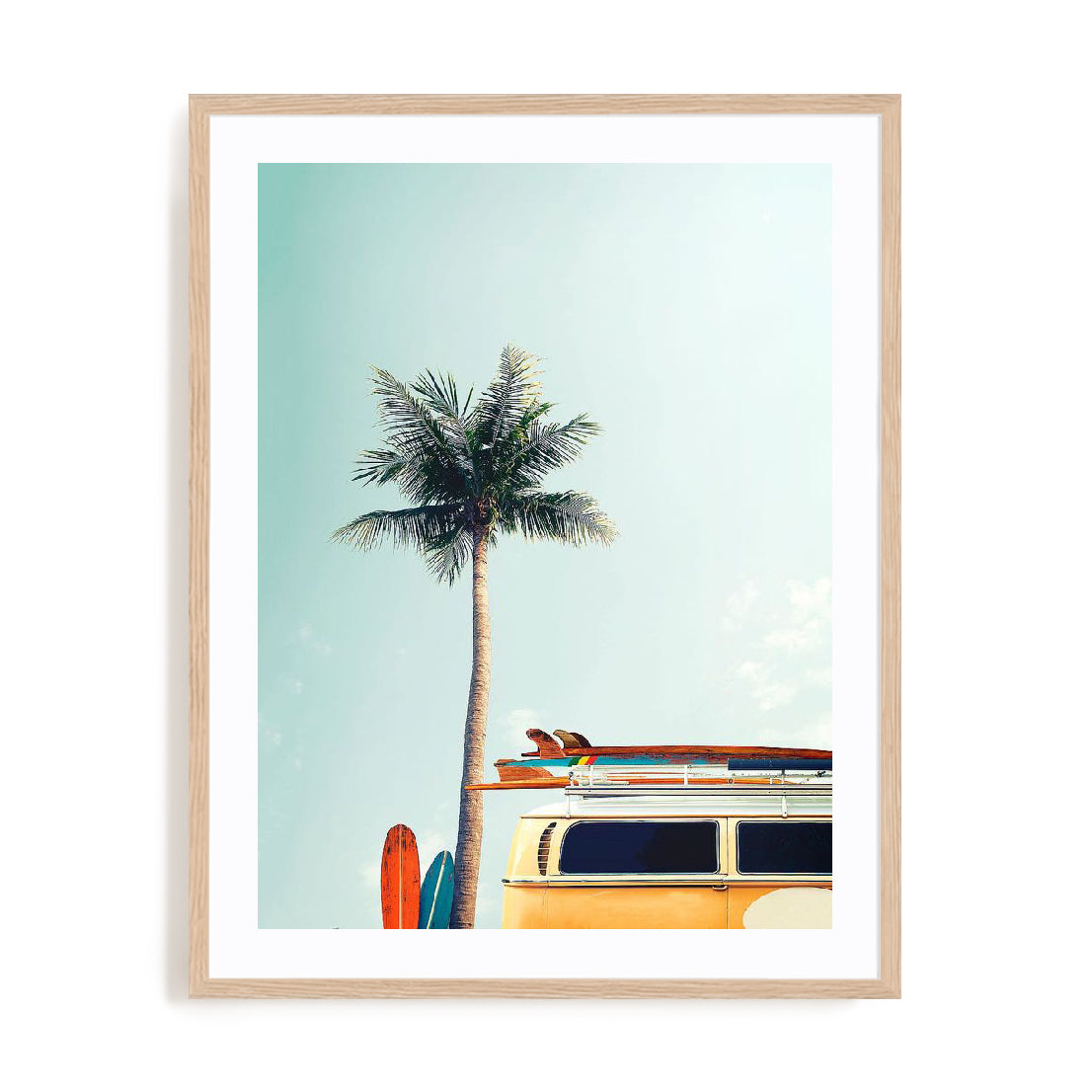 Surf Bus Yellow Wall Art