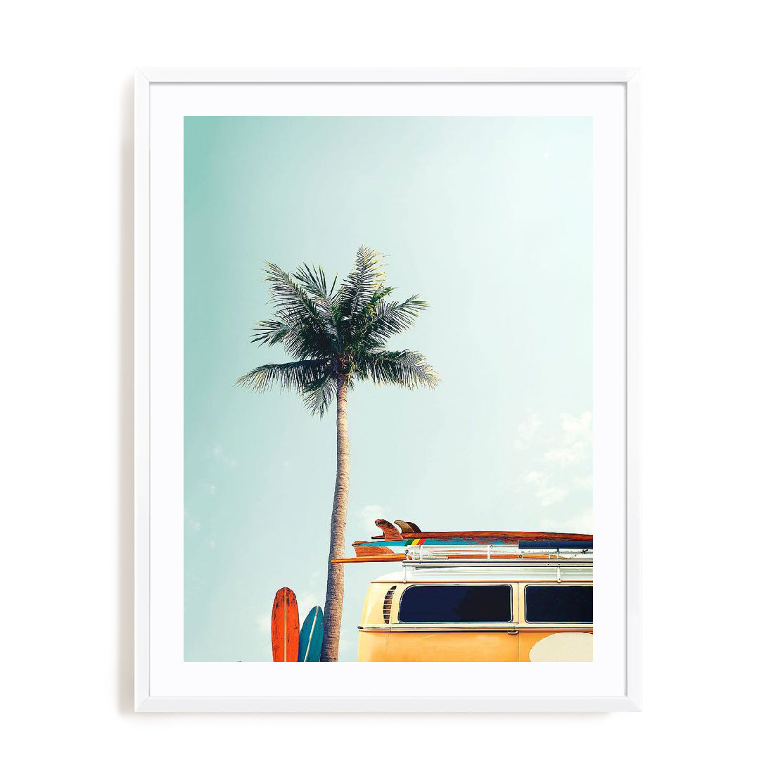 Surf Bus Yellow Wall Art