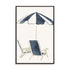 Blue Umbrella and Chairs Wall Art