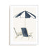 Blue Umbrella and Chairs Wall Art