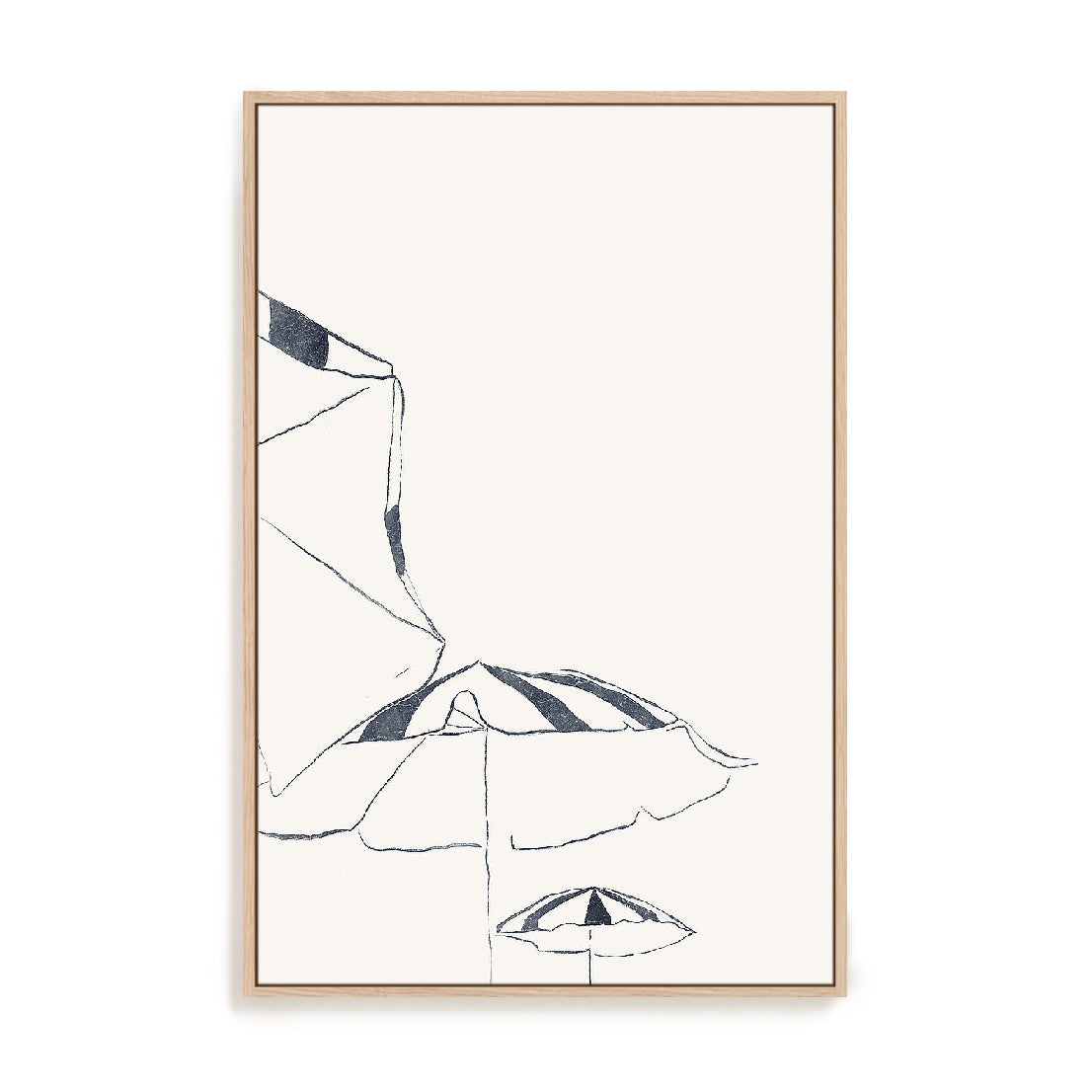 Blue Umbrellas Wall Art