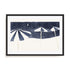 Blue Umbrellas and Sailboat Wall Art