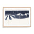 Blue Umbrellas and Sailboat Wall Art