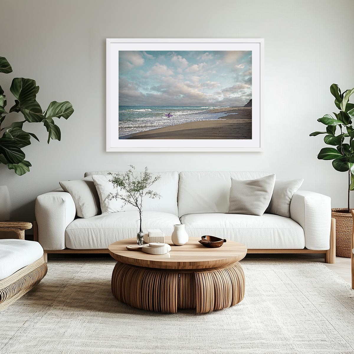 Surfer Meets Sky Wall Art