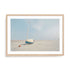 Sailboat in Teal and Coral Wall Art