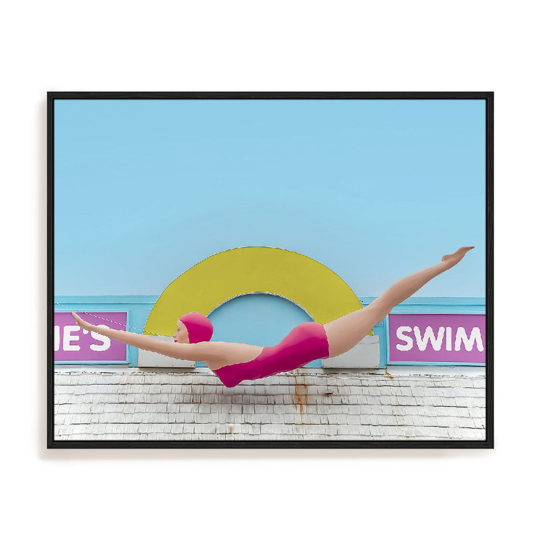 Diving Lady Wall Art