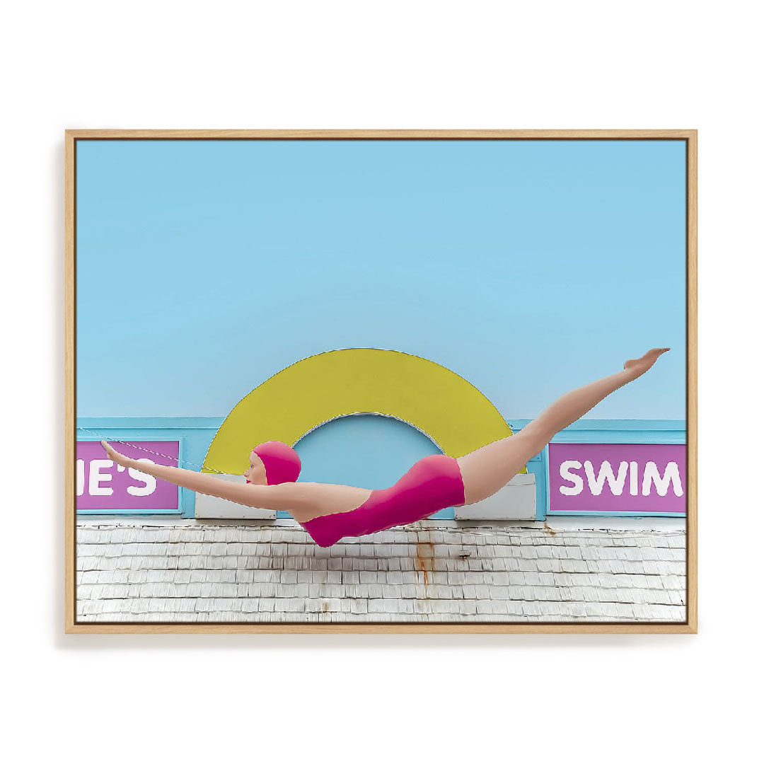 Diving Lady Wall Art
