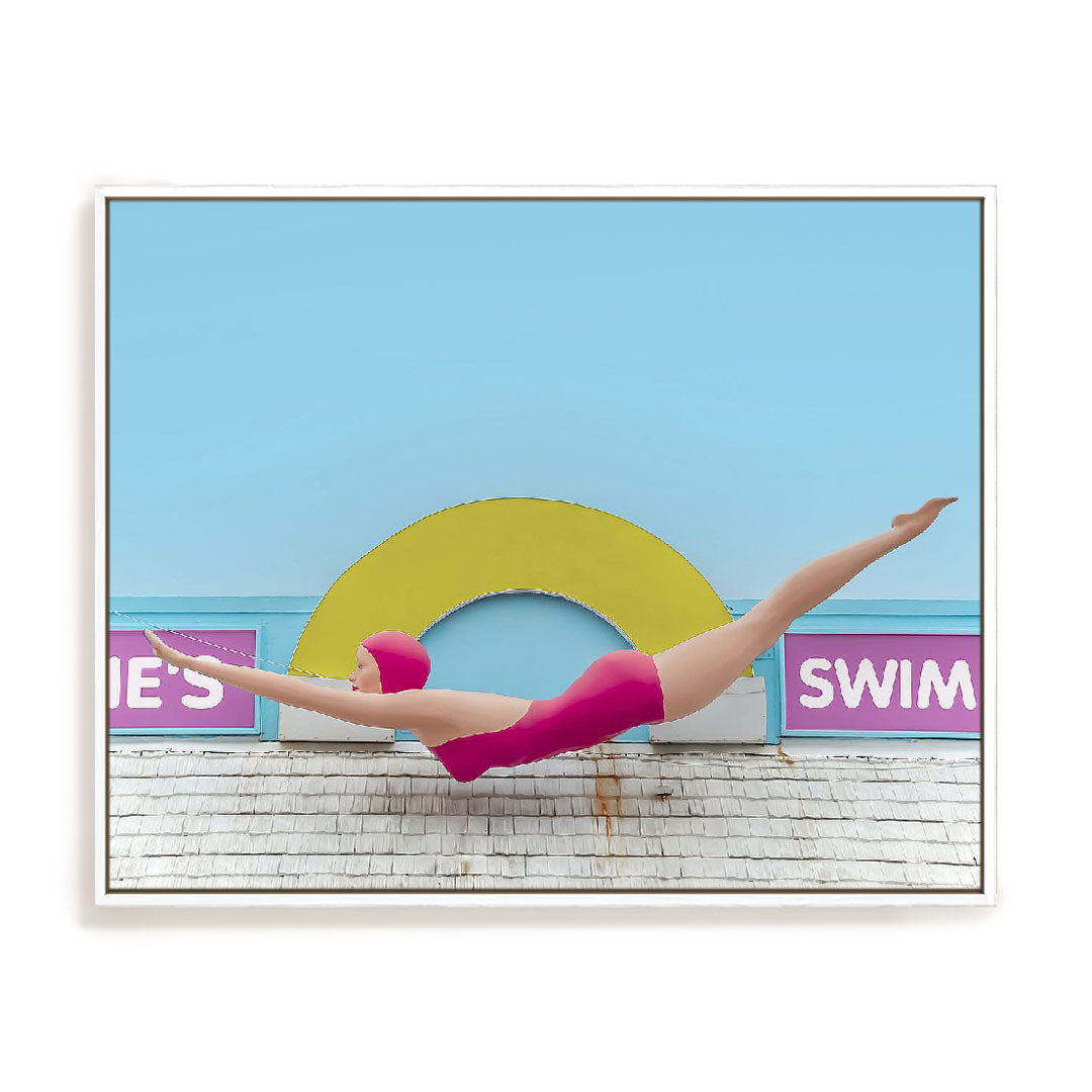 Diving Lady Wall Art