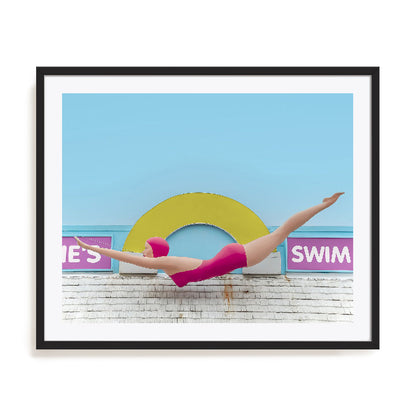 Diving Lady Wall Art
