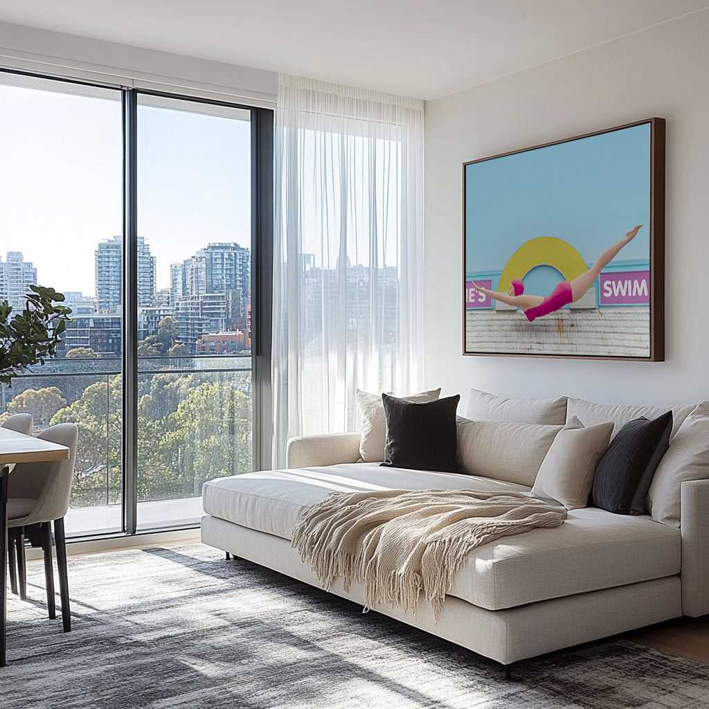 Diving Lady Wall Art