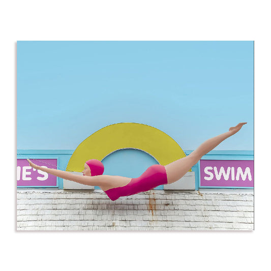 Diving Lady Wall Art