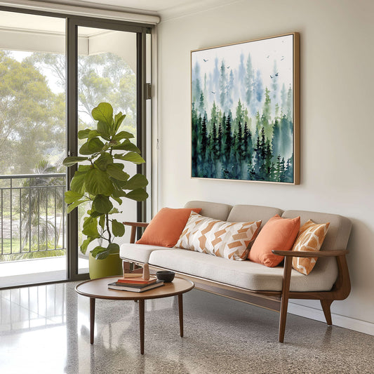 Evening Treeline Sq Wall Art