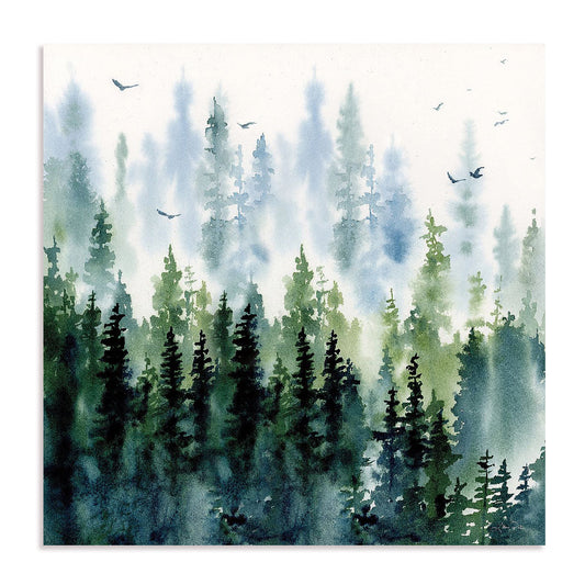 Evening Treeline Sq Wall Art