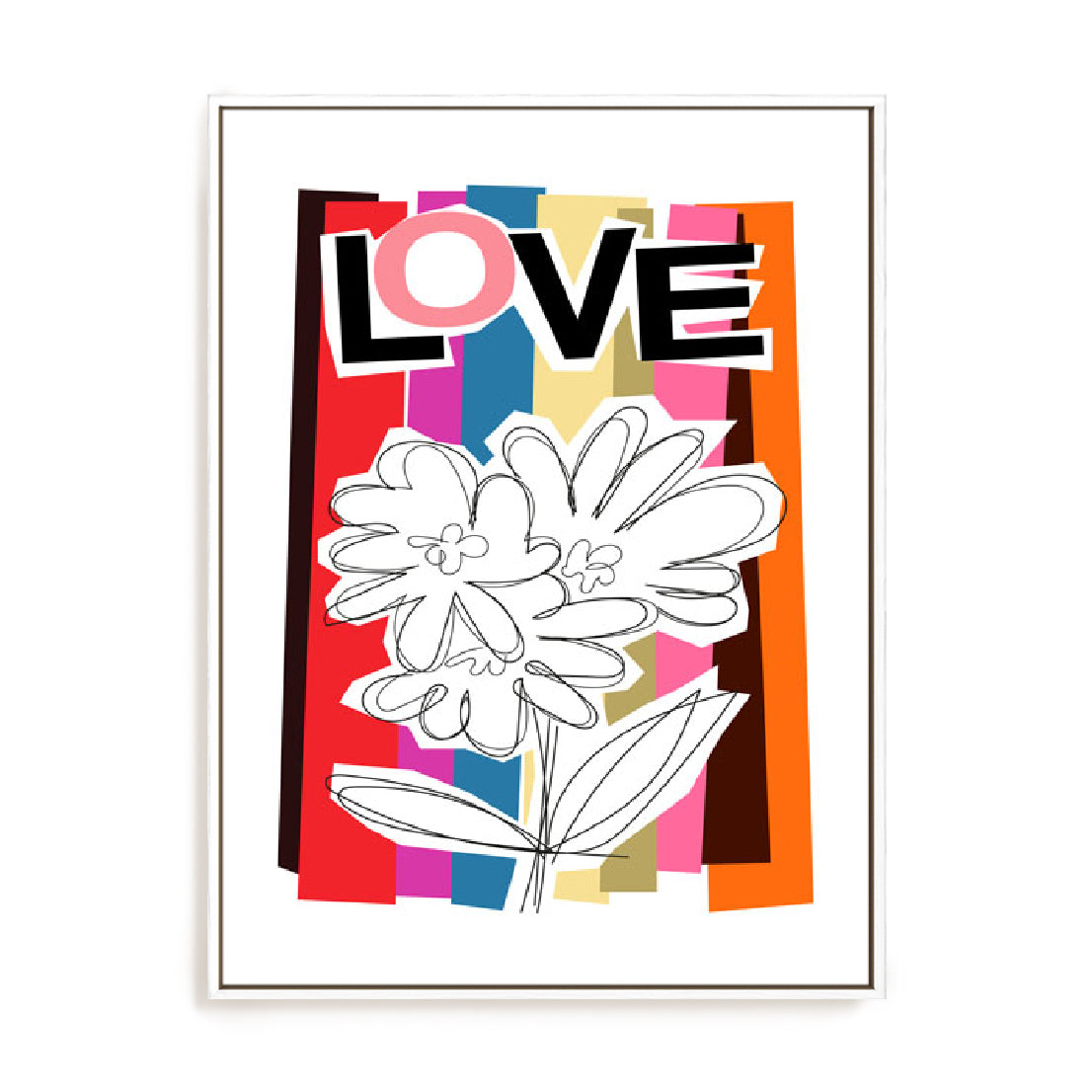 Scribble Flower Summer Fruits Wall Art