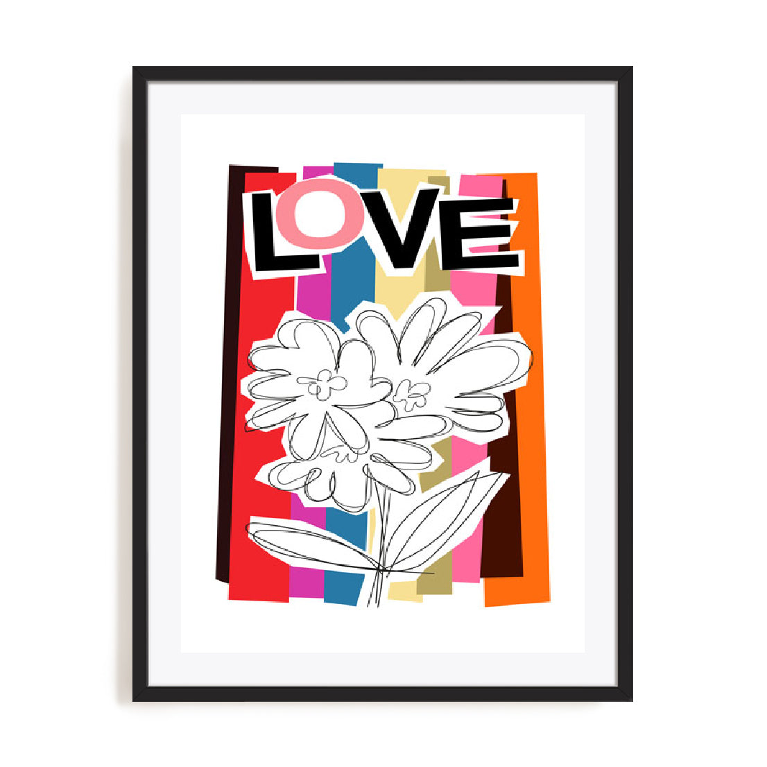Scribble Flower Summer Fruits Wall Art
