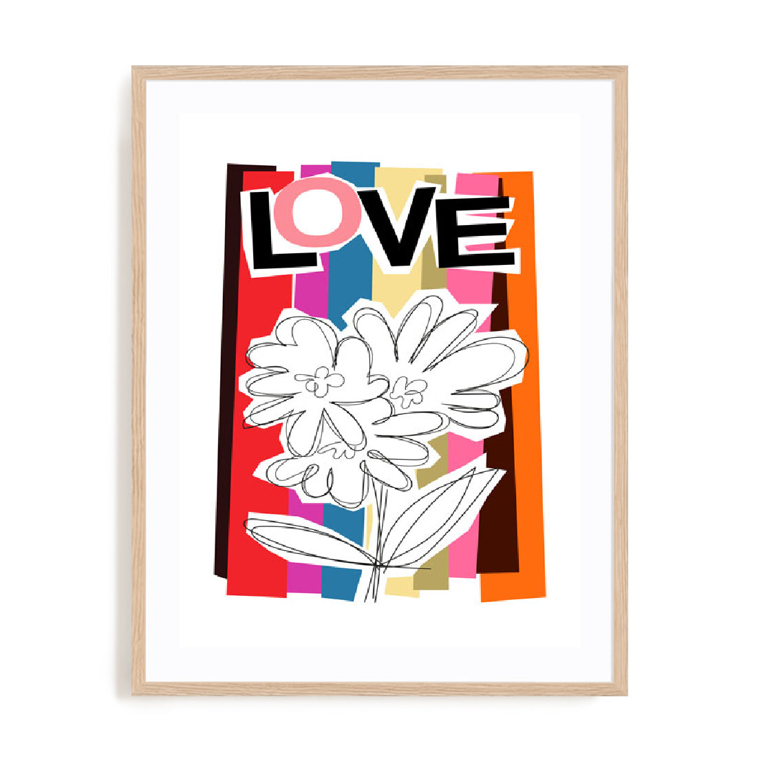 Scribble Flower Summer Fruits Wall Art