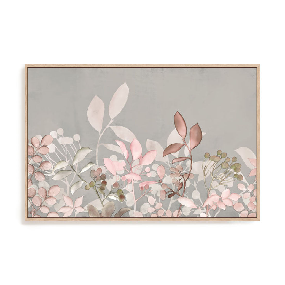 Watercolor Pastel Garden Pink Wall Art