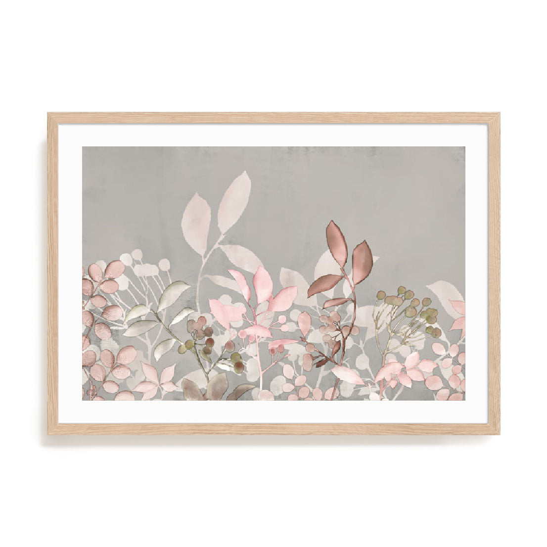 Watercolor Pastel Garden Pink Wall Art