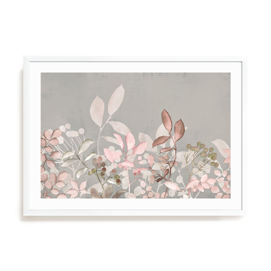 Watercolor Pastel Garden Pink Wall Art