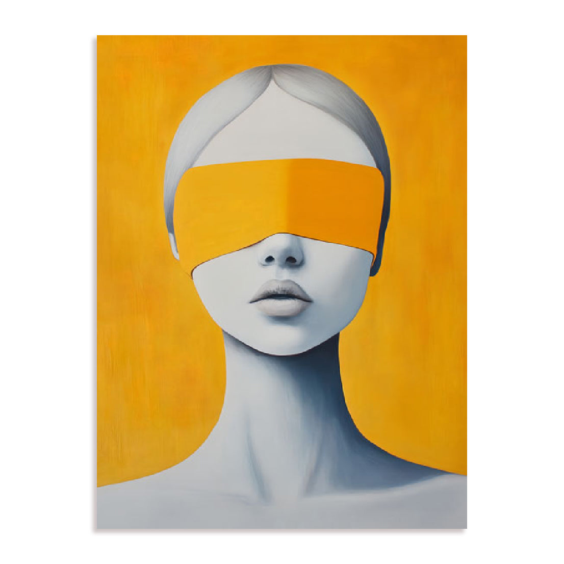 Blindfolded Yellow Wall Art