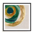 Green Metallic Circle I Wall Art #oran_black-white-border