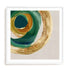 Green Metallic Circle I Wall Art #oran_white-white-border