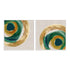 Green Metallic Circle I and II Wall Art