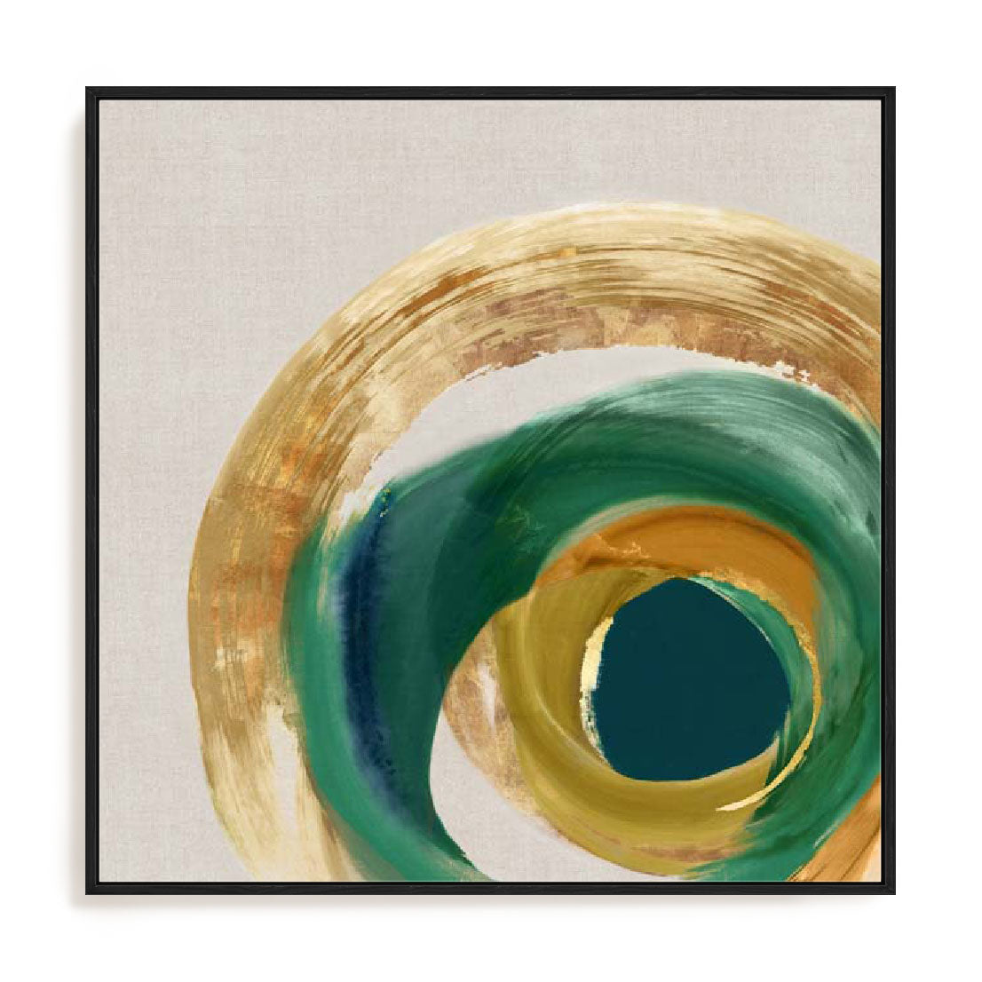 Green Metallic Circle II Wall Art