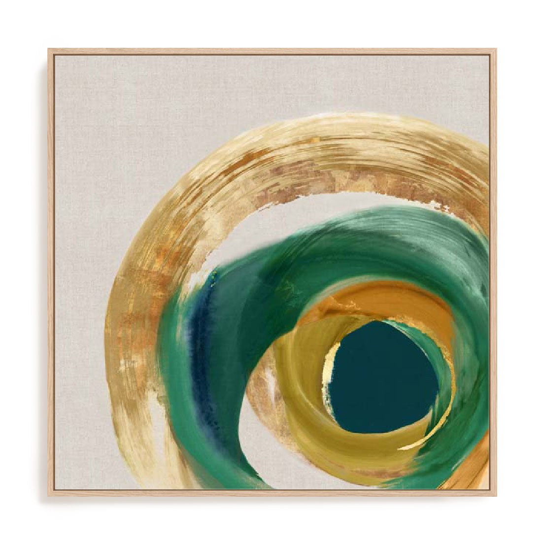 Green Metallic Circle II Wall Art