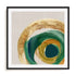 Green Metallic Circle II Wall Art #oran_black-white-border